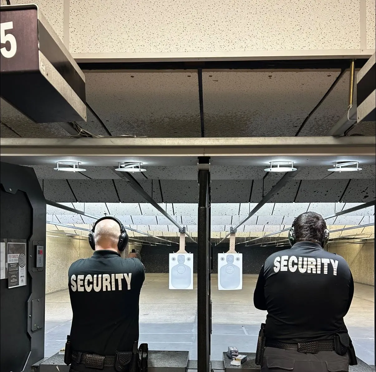 Desert Wolf Security officers training at the range in Albuquerque, New Mexico
